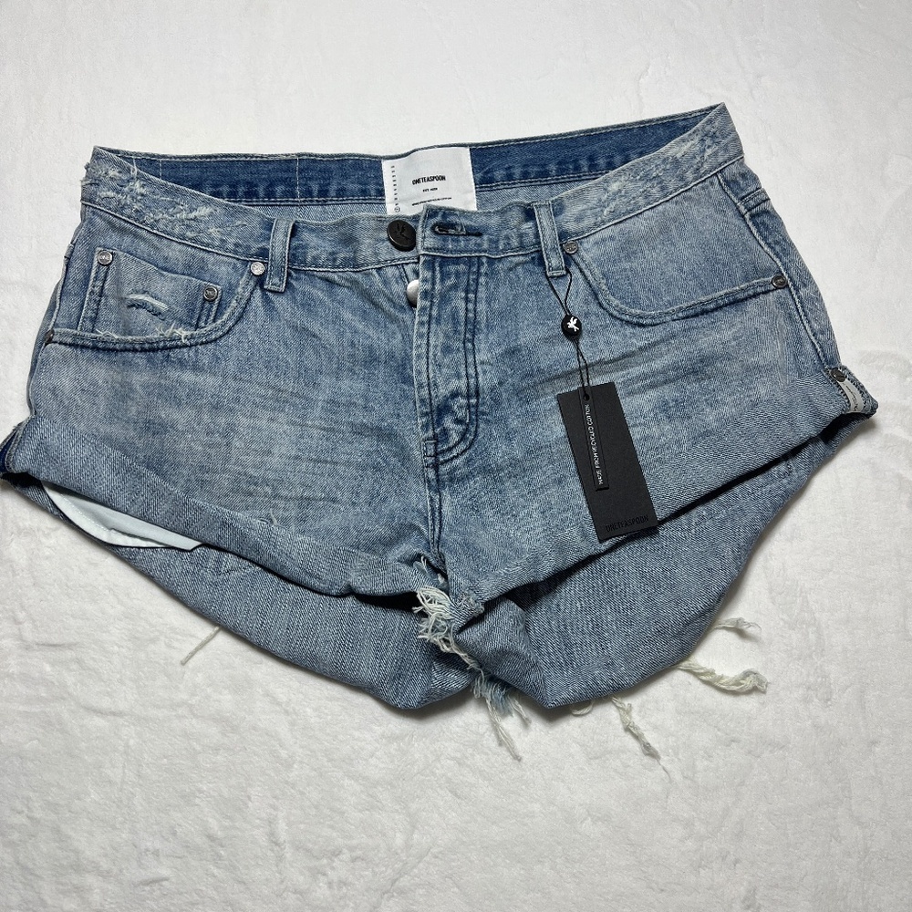 ONETEASPOON SALTY DOG LOW WAIST BANDIT DENIM SHORT‎